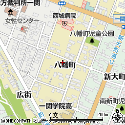 岩手県一関市八幡町3-43周辺の地図