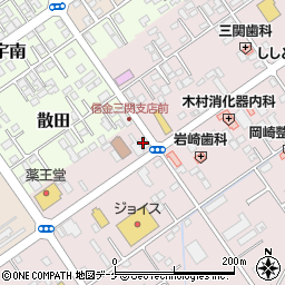 一関信用金庫三関支店周辺の地図