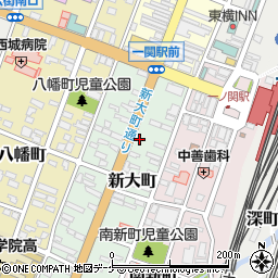 岩手県一関市新大町15周辺の地図