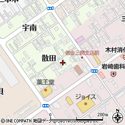 岩手県一関市散田22-2周辺の地図