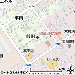 岩手県一関市散田22-1周辺の地図