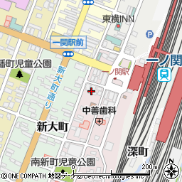 岩手県一関市駅前38周辺の地図