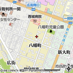 岩手県一関市八幡町周辺の地図
