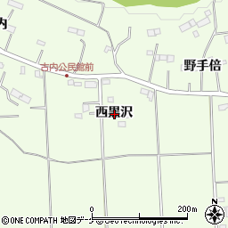 岩手県一関市萩荘西黒沢周辺の地図