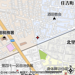 山形県酒田市住吉町20-2周辺の地図
