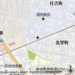 山形県酒田市住吉町20-40周辺の地図