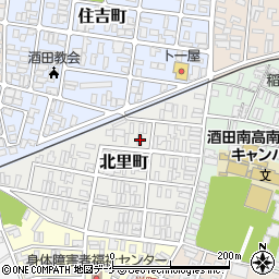山形県酒田市北里町6-2周辺の地図