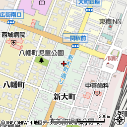 岩手県一関市新大町144周辺の地図