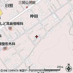 岩手県一関市三関仲田118周辺の地図