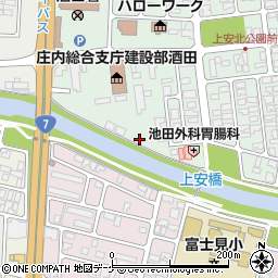 山形県酒田市上安町1丁目94周辺の地図