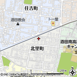 山形県酒田市北里町6-16周辺の地図