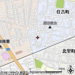山形県酒田市住吉町20-22周辺の地図