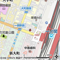 岩手県一関市駅前52周辺の地図
