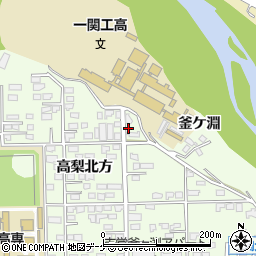 岩手県一関市萩荘釜ケ淵82周辺の地図