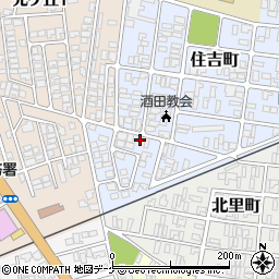 山形県酒田市住吉町20-30周辺の地図