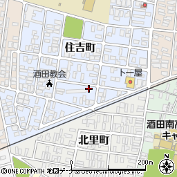 山形県酒田市住吉町14-25周辺の地図