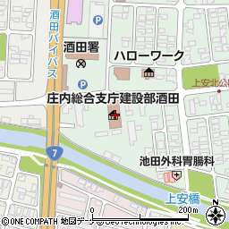 山形県酒田市上安町1丁目20周辺の地図