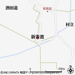 山形県酒田市新青渡周辺の地図