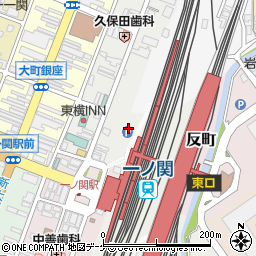 西口北駐車場周辺の地図