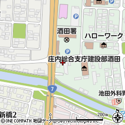 山形県酒田市上安町1丁目32周辺の地図