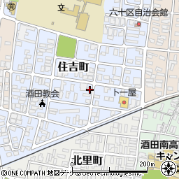 山形県酒田市住吉町13-28周辺の地図