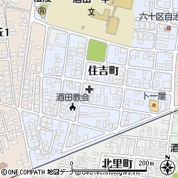 山形県酒田市住吉町13-15周辺の地図