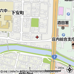 山形県酒田市下安町3-10周辺の地図