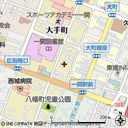 岩手県一関市大手町1周辺の地図