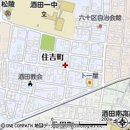 山形県酒田市住吉町12-1周辺の地図
