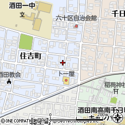 山形県酒田市住吉町3周辺の地図