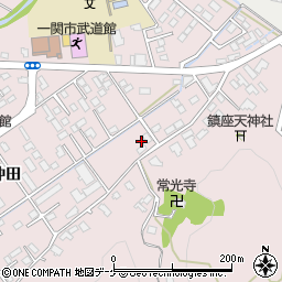 岩手県一関市三関仲田89-4周辺の地図