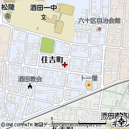 山形県酒田市住吉町12-28周辺の地図