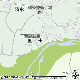 岩手県一関市赤荻清水186周辺の地図