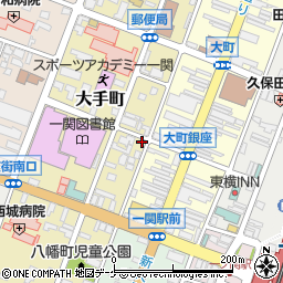 岩手県一関市大手町1-23周辺の地図