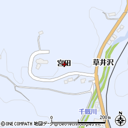 岩手県一関市千厩町千厩宮田周辺の地図