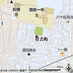 山形県酒田市住吉町12-16周辺の地図