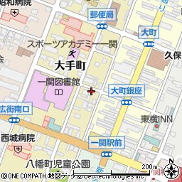 岩手県一関市大手町1-22周辺の地図