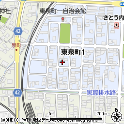 山形県酒田市東泉町1丁目3-3周辺の地図