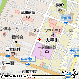 岩手県一関市大手町周辺の地図