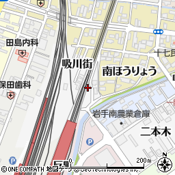 岩手県一関市吸川街周辺の地図