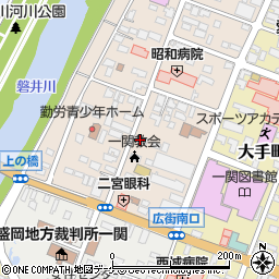 一関市役所　旧沼田家武家住宅周辺の地図