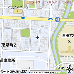 山形県酒田市東泉町2丁目16-16周辺の地図