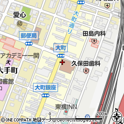 岩手県一関市大町周辺の地図
