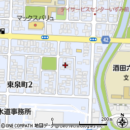 山形県酒田市東泉町2丁目16-27周辺の地図