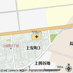 ツルハドラッグ酒田上安町店周辺の地図