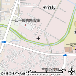 岩手県一関市三関外谷起210-1周辺の地図
