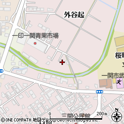 岩手県一関市三関外谷起207周辺の地図