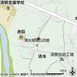 岩手県一関市赤荻清水17-4周辺の地図