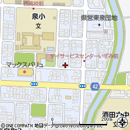 山形県酒田市東泉町4丁目7-12周辺の地図