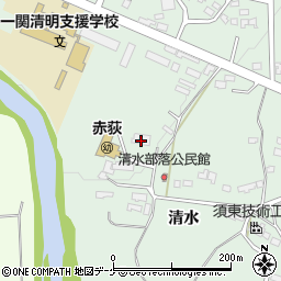岩手県一関市赤荻清水19周辺の地図